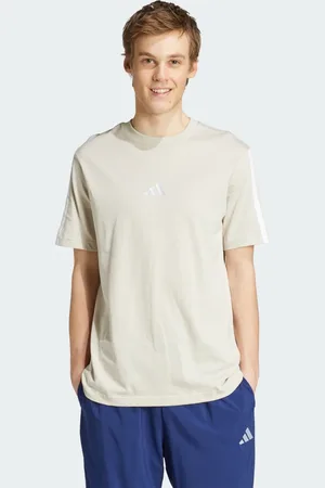 adidas Camiseta Malha Simples Essentials Três Listras Homem