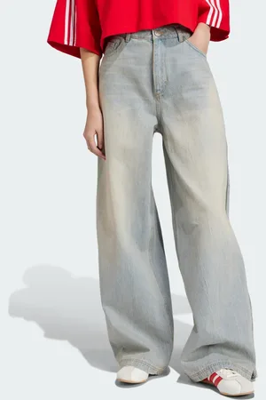 adidas Calça Adilenium Season 3 Zip Washed Denim Mulher