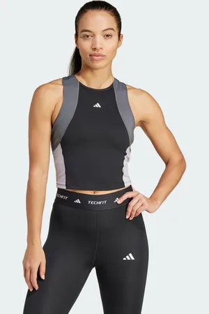 adidas Regata Treino Cropped Techfit Colorblock Mulher
