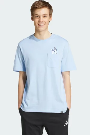 adidas Camiseta Estampada Lounge Slides com Bolso Homem