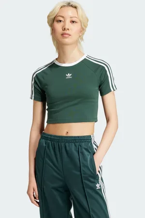 adidas Camiseta Baby Look Três Listras Mulher