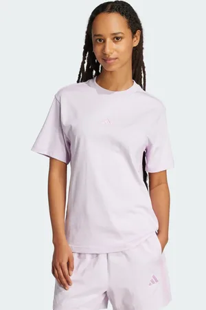 adidas Camiseta Algodão Essentials Três Listras Mulher