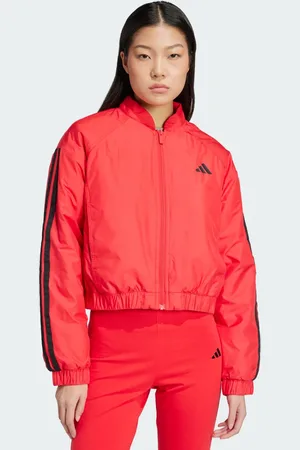adidas Jaqueta Bomber Cropped Isolamento Essentials Três Listras Mulher