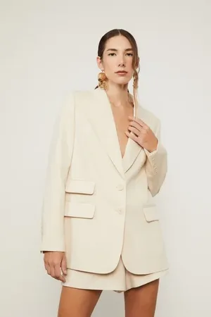 Animale Blazer Com Bolsos Bege Sand