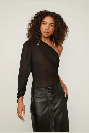 Animale Body Drapeado Preto Preto