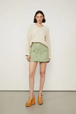 Animale Short Saia De Sarja Destacável Verde Stone