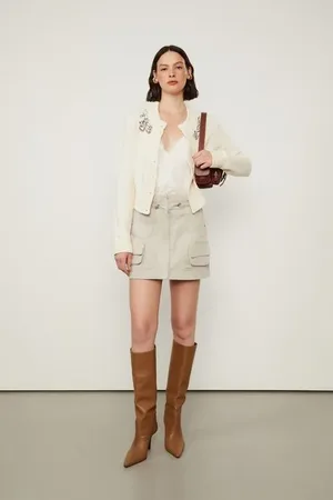 Animale Casaqueto De Tricot Com Bordado Pedras Off