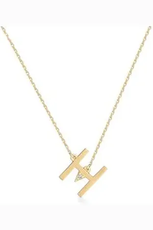 Animale Colar Lettera h Amarelo Com Diamante Ttlb