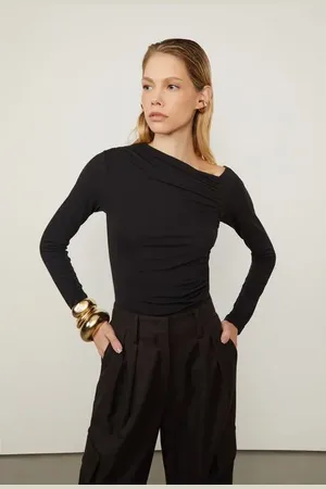 Animale Blusa Manga Longa De Malha Preto