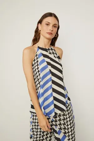 Animale Top De Georgette Pesado Frente Única Estampado Est Listra Patch Off e Future