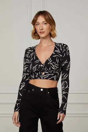 Animale Top De Malha Est Bicolor Preto Est Bicolor Preto Aj