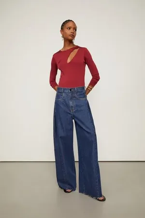 Animale Body De Jersey Vazado Marrom Marrom Ruibarbo