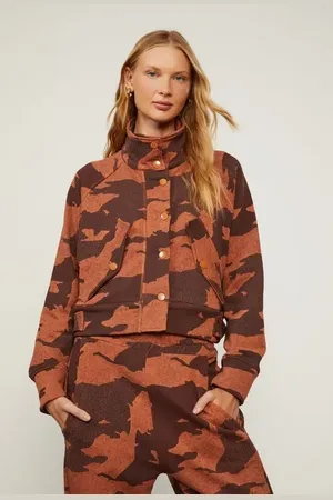 Animale Jaqueta De Moletom Estampada Camuflado Est Textura Think Biscoito e Cafe