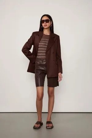 Animale Blusa De Tricot Plissado Com Listras Listrado