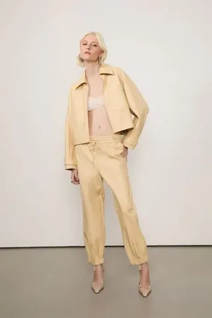 Animale Jaqueta Like Leather Passante No Punho Nude Marzipan