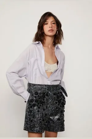 Animale Camisa Lisa Alongada Lilas Flash