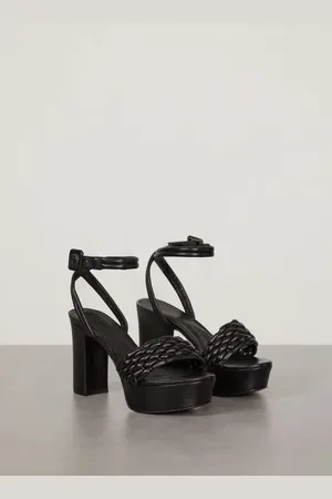 Animale Sandalia De Couro Tresset Duo Preto