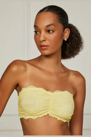 Animale Top Estilo Faixa De Renda Iris Amarelo Iris