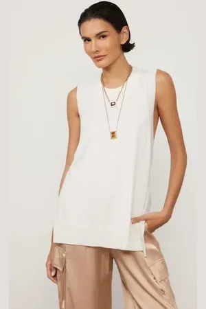 Animale Regata De Tricot Com Decote Nadador Básico Off