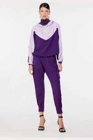 Animale Blusão De Moletom Bicolor Roxo Roxo Imperial