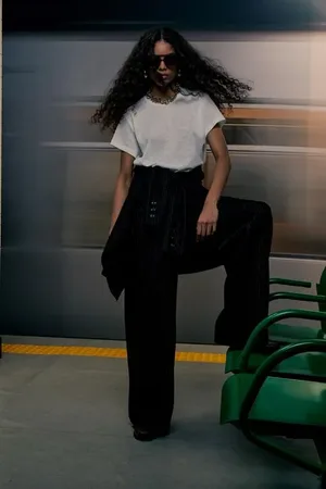 Animale Blusa De Malha Básica Decote Redondo Off