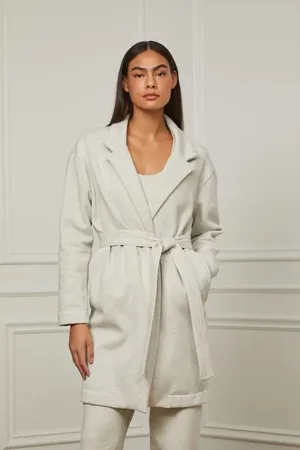 Animale Casaco Trench Coat De Moletom Cinza Mescla Cinza Mescla