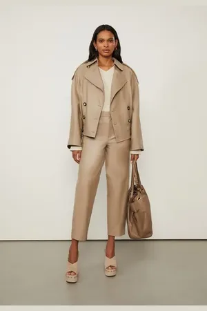 Animale Calça De Couro Basic Bege Bege Cashmere