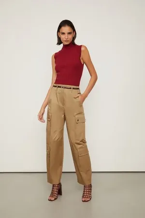 Animale Calca Cargo Com Bolsos Zlt Caqui