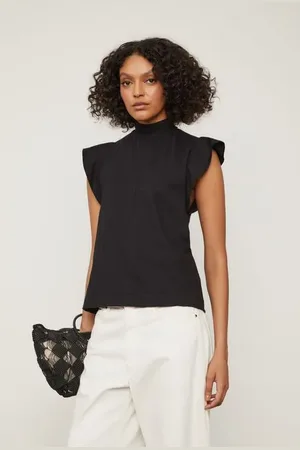 Animale Blusa Malha Recortes Off Preto