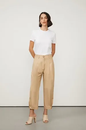 Animale Calça De Algodão Khaki Caqui