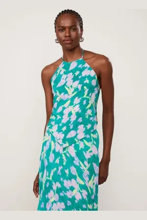Animale Top De Seda Lenço Estampado Frente Única Est Floral Vagalume Color