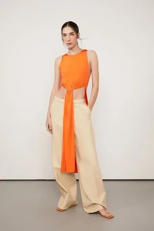 Animale Regata De Jersey Maxi Fenda Laranja Arte