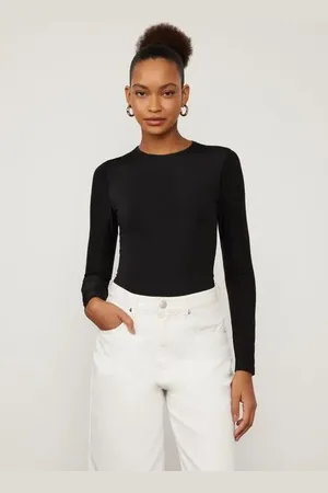 Animale Body Manga Longa Preto