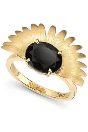 Animale Anel Primavera Margarida Oa C Quartzo Negro