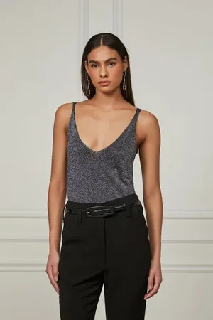 Animale Regata De Tricot Prata Com Decote v Prata