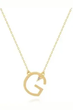 Animale Colar Lettera g Amarelo Com Diamante Ttlb