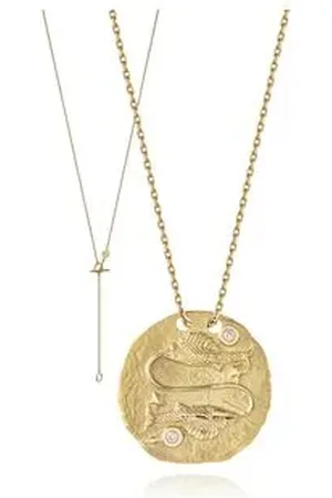 Animale Colar Zodiaco Peixes Amarelo Com Diamante Chocolate
