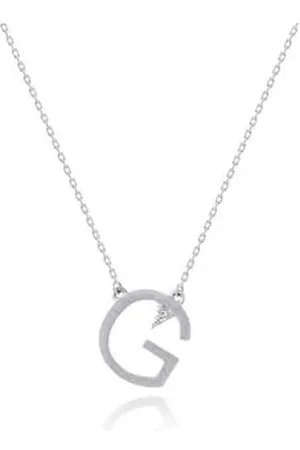 Animale Colar Lettera g Branco Com Diamante Ttlb
