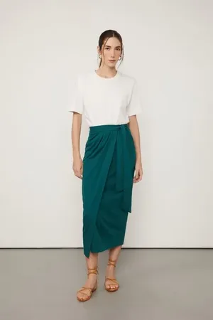 Animale Saia De Malha Midi Verde Pareo Verde Encanto