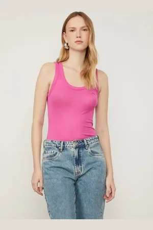 Animale Regata De Malha Basic Transparencia Rosa Magenta