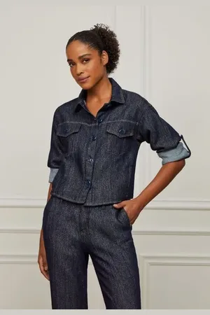 Animale Jaqueta Jeans Basic Fios Lurex Jeans Escuro