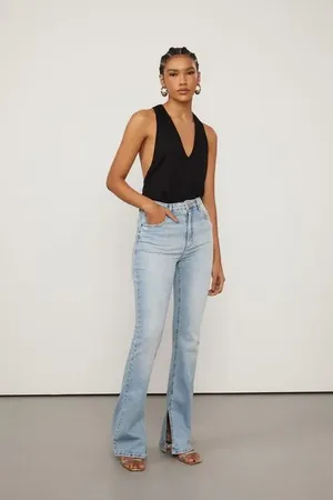 Animale Calça Jeans Boot Basic High Fenda Jeans Medio