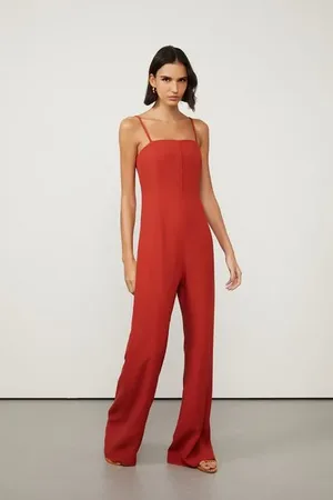 Animale Macacão De Crepe Vermelho Terroso Vermelho Terroso