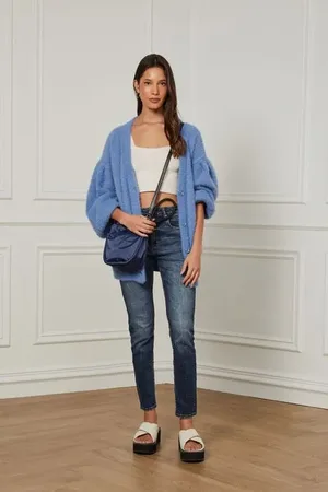 Animale Calça Jeans Skinny Basic High Amarrada Jeans Escuro