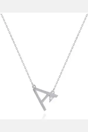 Animale Colar Lettera a Branco Com Diamante Ttlb
