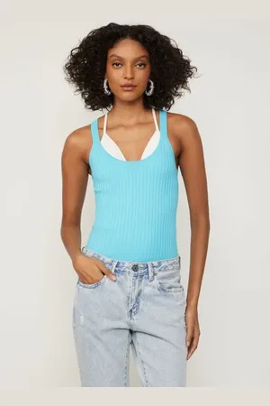 Animale Regata De Tricot Rib Nadador Azul Atol