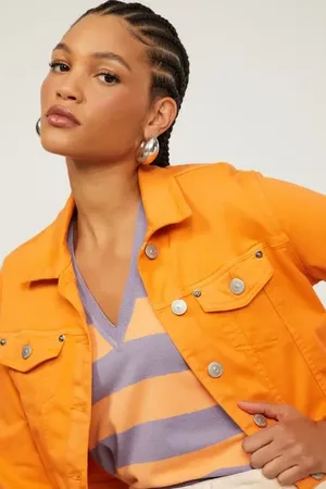 Animale Jaqueta Sarja Basic Com Premium Laranja Aura
