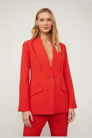 Animale Blazer De Crepe Vermelho Fiery Vermelho Fiery
