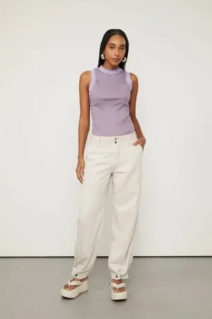 Animale Regata De Malha Canelada Jeans Lilas Dusk