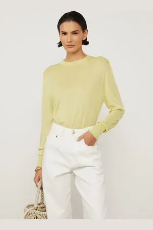 Animale Blusa Tricot Oversized Com Transparencia Verde Cha